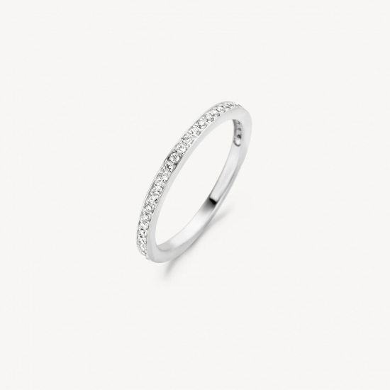 Blush Ring 1119WZI - 14k Witgoud met Zirkonia maat 18 - 56233