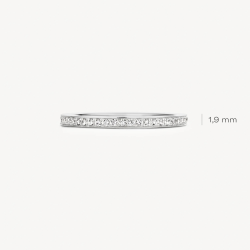 Blush Ring 1119WZI - 14k Witgoud met Zirkonia maat 18 - 56233