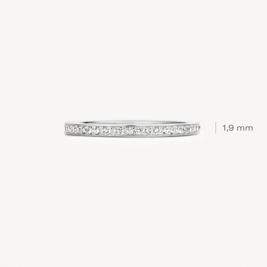 Blush Ring 1119WZI - 14k Witgoud met Zirkonia maat 18 - 56233