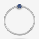 Pandora Pandora Moments Sparkling Blue Disc Clasp Snake Chain Bracelet maat 18 - 56284