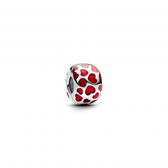 Pandora Hearts sterling silver clip with transparent red enamel 793679C01 - 56295