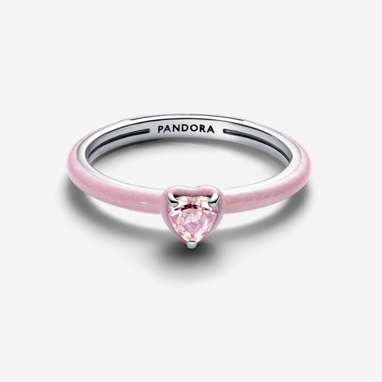 Pandora Pink Chakra Heart Ring MAAT 17 - 56340