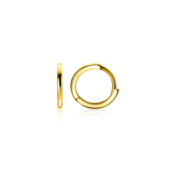 ZINZI 10mm ZINZI Gold 14 karaat gouden oorringen met luxe scharniersluiting 10 x 1,2mm ZGO523 - 56354