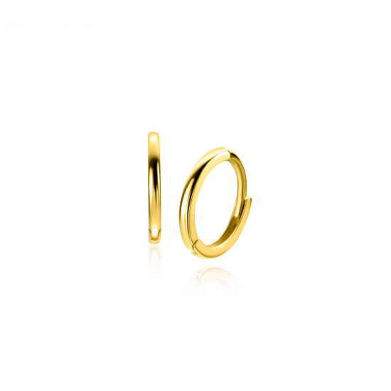 ZINZI 10mm ZINZI Gold 14 karaat gouden oorringen met luxe scharniersluiting 10 x 1,2mm ZGO523 - 56354