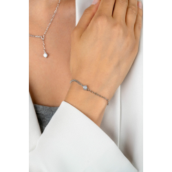 ZINZI zilveren multi-look armband met ovale en jasseron schakels, met ronde witte zirkonia in vierpootszetting 17-19cm ZIA2660 - 56363