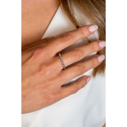 ZINZI zilveren aanschuifring gedraaid met witte zirconia's ZIR2320 MAAT 16.5 - 56364