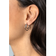 23mm ZINZI gold plated zilveren oorringen met een dubbele oorring in het midden. Een trendy multi-look uitstraling ZIO2483G - 56365