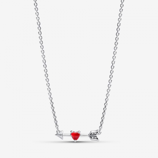 Pandora Pijl & Muranoglas Hart Halsketting 40, 45 of 50 cm 393669C01-50 - 56369