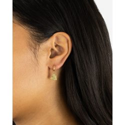 Buddha To Buddha Hart Oorbel Single Piece Verguld - 56387
