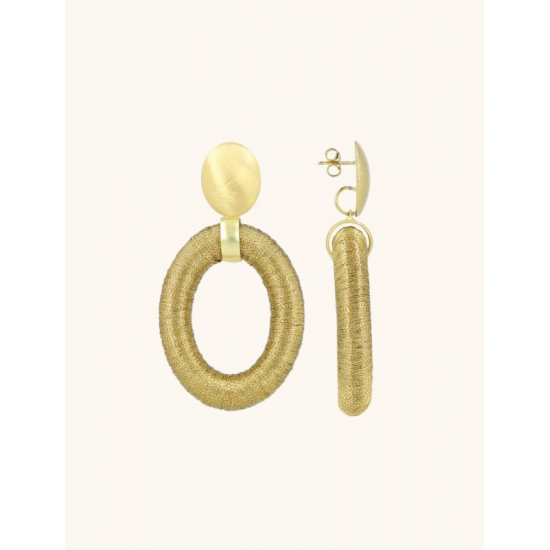 lOTT Gioielli oudkleurige oorbellen Faye ovaal L - 56403