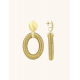 lOTT Gioielli oudkleurige oorbellen Faye ovaal L - 56403