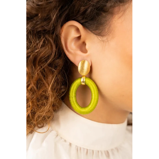 lOTT Gioielli Lime oorbellen Faye ovaal L - 56409