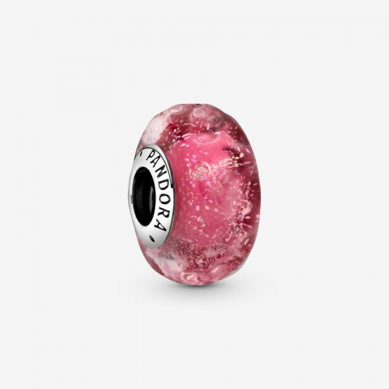 Pandora Golvende Fancy Roze Muranoglazen Bedel 798872C00 - 56421