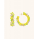 LOTT. Yellow Lime Mix Oorbellen Brecht Urchin Creole Irregular Stones M - 56450