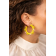 LOTT. Yellow Lime Mix Oorbellen Brecht Urchin Creole Irregular Stones M - 56450
