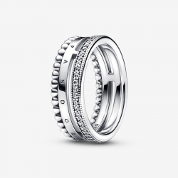 Pandora Pandora Signature Logo PavÚ & Kralenring 17 192312C01-54 - 56461