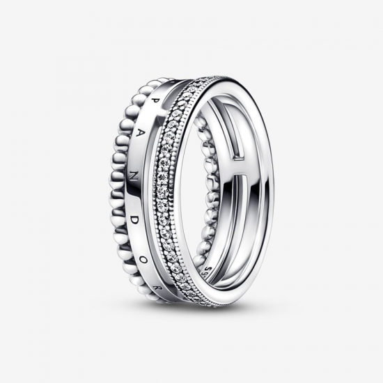 Pandora Pandora Signature Logo PavÚ & Kralenring 17 192312C01-54 - 56461