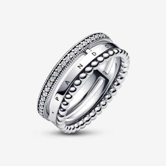 Pandora Pandora Signature Logo PavÚ & Kralenring 17 192312C01-54 - 56461