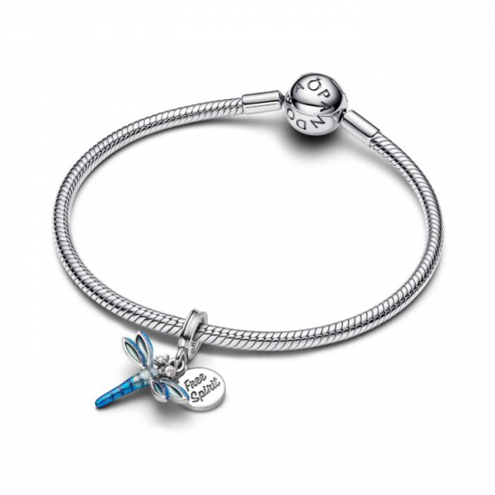 Pandora Dubbele hangende bedel met libel 793745C01 - 56463