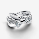 Pandora Sprankelende ring met strik en vervlochten banden MAAT 19 193553C01-60 - 56500