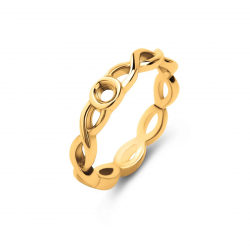 Melano Twisted Tenley Ring Goudkleurig MAAT 16,5 - 56523