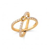 Melano Melano Twisted Timmy Ring Goudkleurig MAAT 18 - 56533