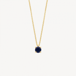 Blush collier 14k Geel Goud met Blauwe Saffier - 56611