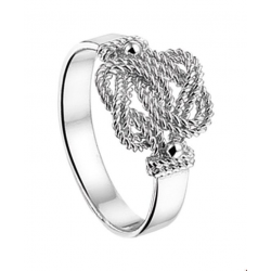 Zilveren 925 Ring Swirl 11 MM Mattenklopper MAAT 17 - 56686