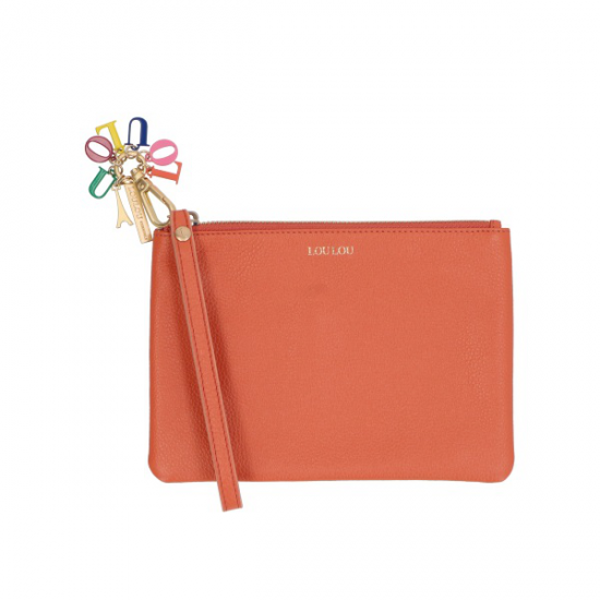 LouLou Julie, Abricot leren clutch of etui met polsbandje - 56733