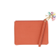 LouLou Julie, Abricot leren clutch of etui met polsbandje - 56733