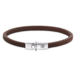 Rebel & Rose Xtra Small Braided Cognac RR-L0176-S-M 19,5CM - 56771
