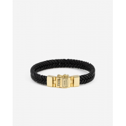 Buddha to Buddha Barbara Leren Armband Zwart Verguld Zilver 138BL-GV-D - 56792