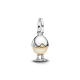 Pandora Paasei sterling zilveren hanger met gouden gelakte kunstmatige parel bedel 793748C01 - 56812