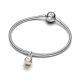 Pandora Paasei sterling zilveren hanger met gouden gelakte kunstmatige parel bedel 793748C01 - 56812