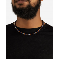 Buddha to Buddha Spirit Bead Mini Ketting Mix Sodaliet Tijgeroog Zilver 43-45 cm 862 - 56821