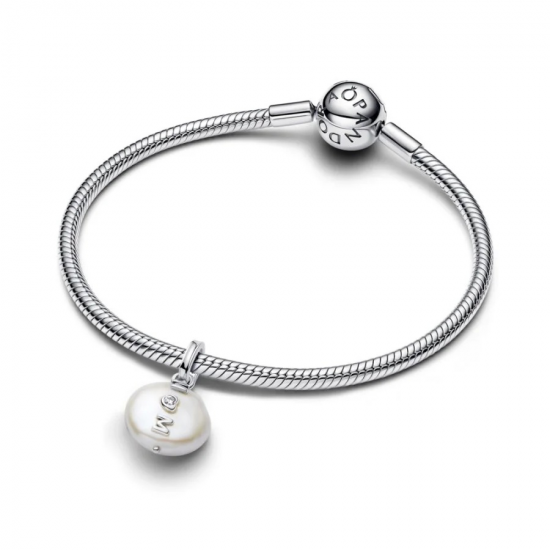 Mum-bedel met behandelde gecultiveerde barokparel Sterlingzilver 793783C01 - 56848