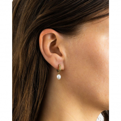 Buddha to Buddha Barbara Hoops Parel Verguld Zilver - 56850