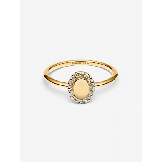 Pandora Graveerbare Ovale Halo Ring 163800C01 MAAT 18 - 56883
