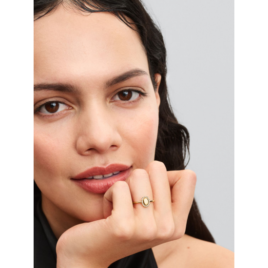 Pandora Graveerbare Ovale Halo Ring 163800C01 MAAT 18 - 56883