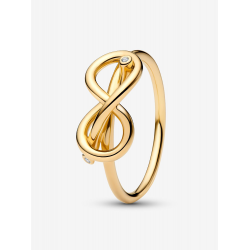 Pandora Infinity Knot-ring Met 14k goud verguld 163759C01 MAAT 17 - 56887