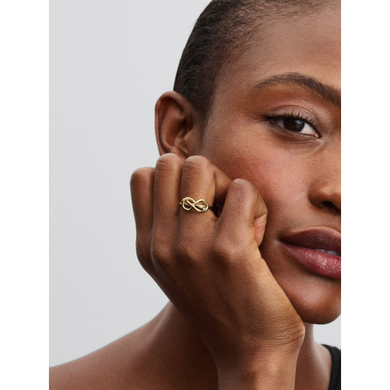 Pandora Infinity Knot-ring Met 14k goud verguld 163759C01 MAAT 17 - 56887
