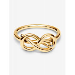 Pandora Infinity Knot-ring Met 14k goud verguld 163759C01 MAAT 18 - 56888