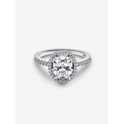 Pandora Ovale Sprankelende Halo Statement Ring Sterlingzilver 193777C01 MAAT 17 - 56891