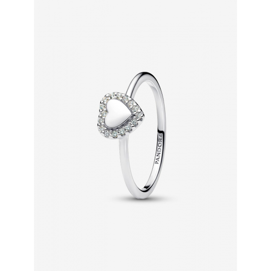 Pandora Graveerbaar Hart Halo Ring Sterlingzilver 193801C01 MAAT 17 - 56893