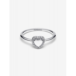 Pandora Graveerbaar Hart Halo Ring Sterlingzilver 193801C01 MAAT 17 - 56893