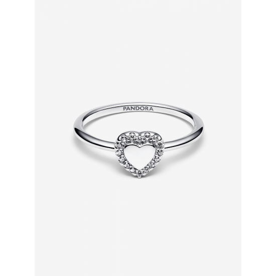 Pandora Graveerbaar Hart Halo Ring Sterlingzilver 193801C01 MAAT 17 - 56893