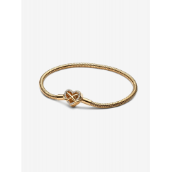 Pandora Sparkling Infinity Heart Clasp-slangenschakelarmband Met 14k goud verguld 563758C01 MAAT 18 - 56900