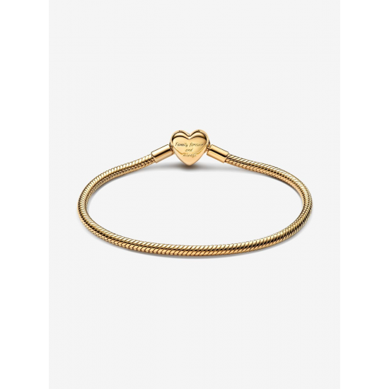Pandora Sparkling Infinity Heart Clasp-slangenschakelarmband Met 14k goud verguld 563758C01 MAAT 19 - 56901