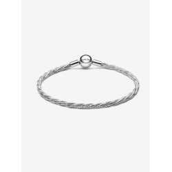 Pandora Round Pandora Clasp Twisted Snake Chain Sterlingzilver 593757C00 MAAT 19 - 56905