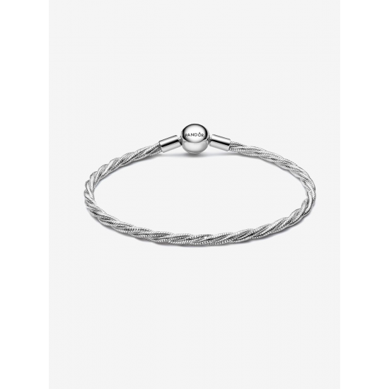Pandora Round Pandora Clasp Twisted Snake Chain Sterlingzilver 593757C00 MAAT 19 - 56905